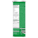 Lay's Stax Sour Cream and Onion flavored snack container with crispy potato chips in a clear plastic tub.
