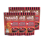 FRANGO Chicken Protein Snack with Korean Sauce flavor, 22g packs, featuring crispy chicken pieces in savory sauce packaging.