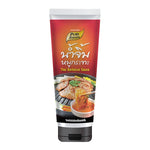Pure Foods Thai Barbecue Sauce 275g bottle showing the label and packaging for dry grocery, gluten-free Thai BBQ sauce.