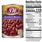 Canned S&W Kidney Beans in a labeled grocery can, ready for cooking or meal preparation.