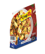 Asian DO Chinese-style stir-fried tofu sauce in 70g packet, dry grocery product with flavorful soy and spice blend