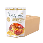 Golden-green curry crab mini rice cookies in a 40g snack pack, featuring crispy rice cookies flavored with curry and crab.