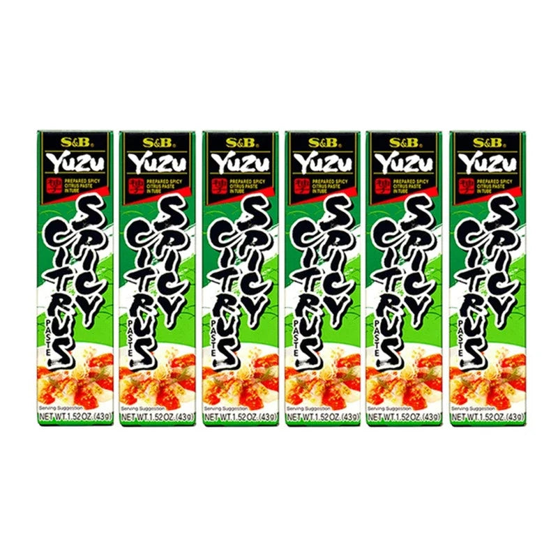 S & B Green Chili Pepper and Sake Rice Wine 43g x6 packs, dry grocery product with green chili peppers and rice wine flavor.
