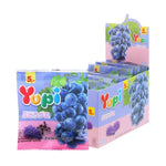 YUPI Gummy Grape snacks, 14g packs, colorful grape-flavored gummy candies in a multi-pack of 12 for dry grocery and snack enjoyment.