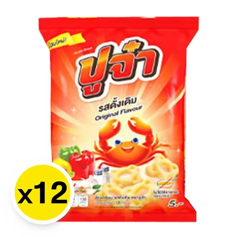 Pu-jaa Snack Fried Crackers in 15g packs, crispy and flavorful snack from PU-JAA brand, suitable for dry grocery and confectionery.