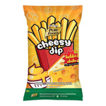 Pure Foods Cheesy Dip Dipping Sauce 800g jar, creamy cheese sauce with a smooth texture, ideal for snacks and party platters.