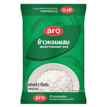 ARO Fragrant Rice 30% dried rice grains in a clear bag, showcasing the premium quality of ARO brand dry grocery product.