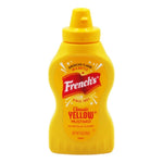 French's Mustard 226g jar, classic yellow Dijon mustard in a clear glass jar, ideal for sandwiches and cooking.