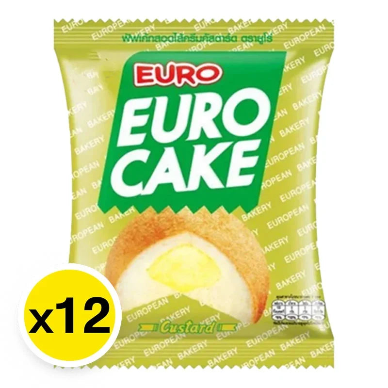 Euro Cake Custard 17g snack packet from Euro, a dry grocery confectionery with creamy custard flavor.