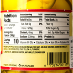 Canned Mezzetta Hot Chili Peppers in a jar, healthy grocery item with vibrant red and green chili peppers visible in the image.