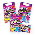 GRINNY Pectin Gummy Star snacks with strawberry and blueberry flavors, 15g x3, in colorful star-shaped candies.