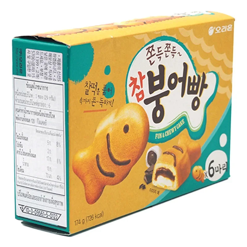 Orion Chamboong 174g snack, dry grocery confectionery with crispy rice and sweet caramel coating in a colorful package