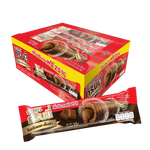 Grinny chocolate-coated snack filled with cream, 15g, displayed in a pack of 12, ideal for sweet snack lovers.