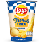 Lays French Fries Original snack bag featuring crispy, golden potato sticks from the Lays confectionery snack line.