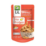 Lilsheep Protein Glass Snacks with high iron and fiber, featuring colorful confectionery treats in a clear glass jar.