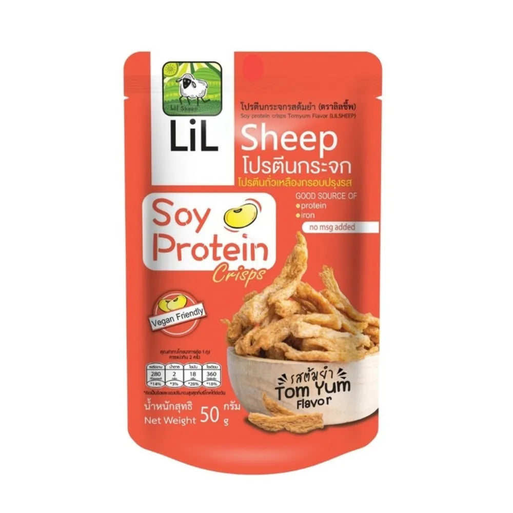 Lilsheep Protein Glass Snacks with high iron and fiber, featuring colorful confectionery treats in a clear glass jar.