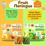 Begin Baby banana meringue snack mixed with orange vegetables, colorful confectionery treat for babies and young children.