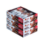 Pennyo Oatmeal Snacks in chocolate flavor, 15g packs, displayed in a row, showing the snack's packaging and chocolate coating.