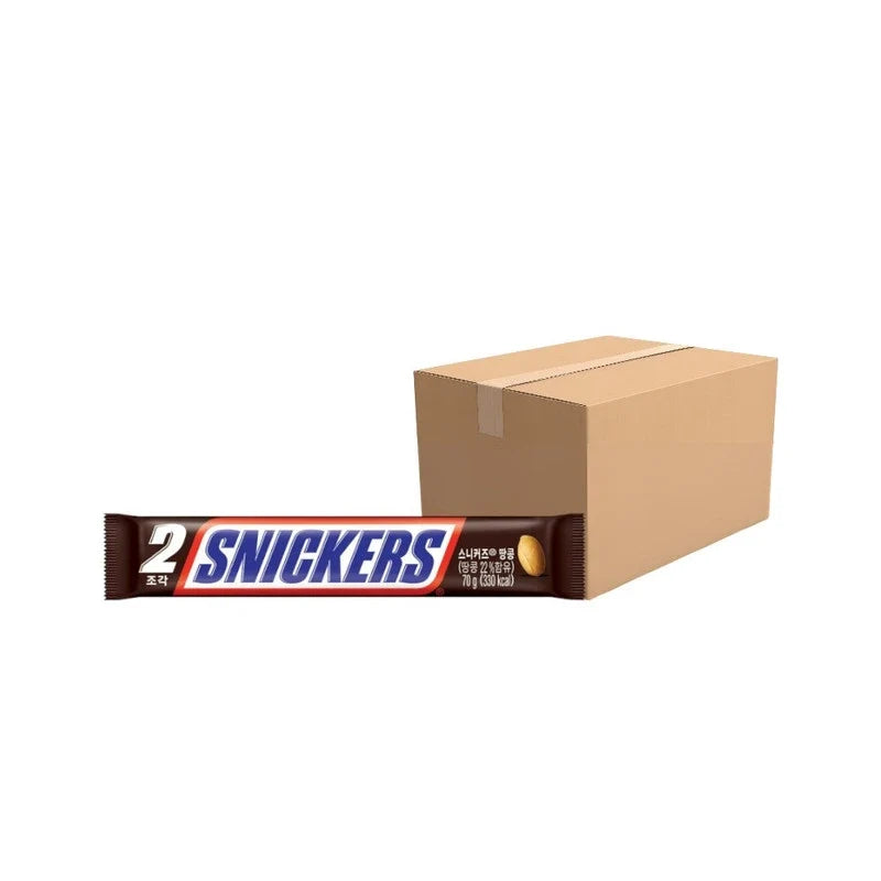 Snickers Original flavor 35g candy bar with chocolate, caramel, and nuts, displayed on a neutral background.