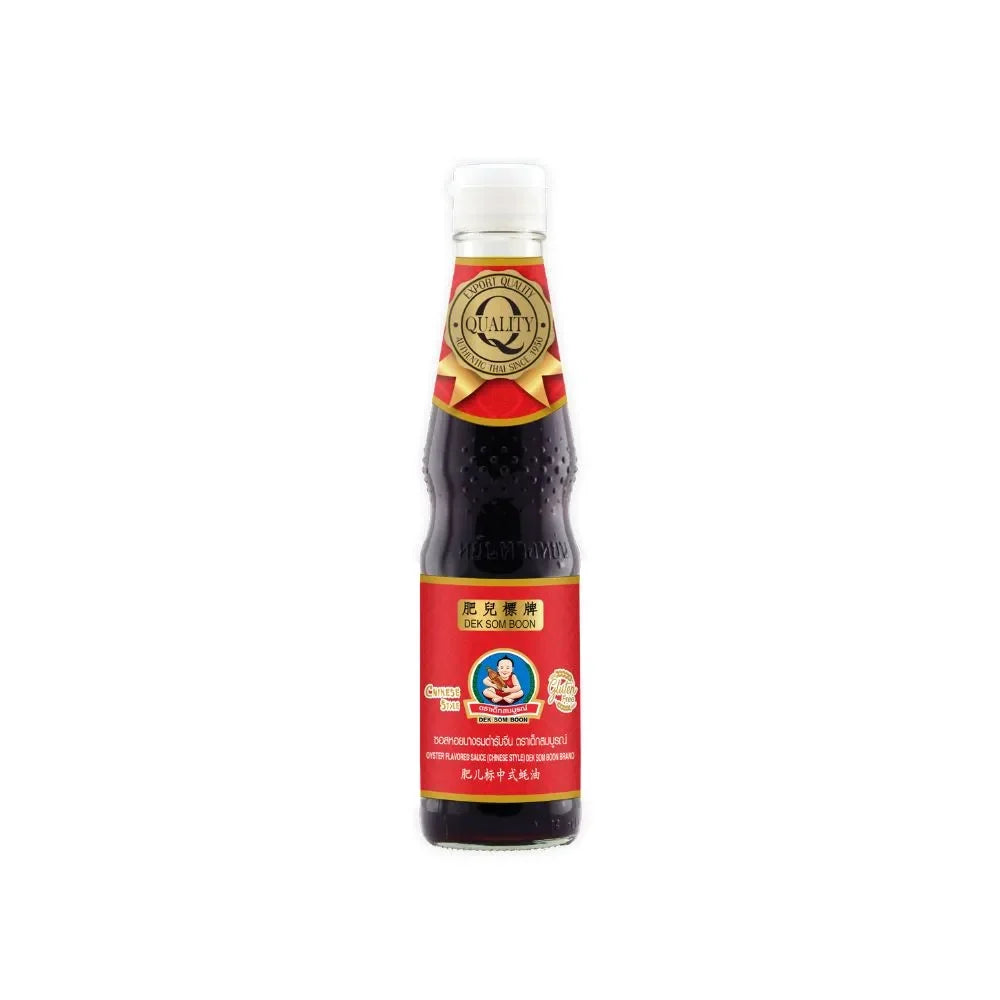 Deksomboon Oyster Flavored Sauce 350g in a plastic bottle, perfect for enhancing Asian dishes in dry grocery collection