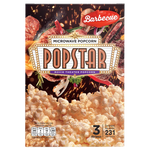 Popstar Microwave Bar-B-Q Flavor confectionery snacks in bright packaging, showing the snack variety and brand logo.