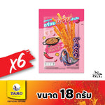 TARO spicy Carbnara-flavored taro sauce coated snack, 18g x6 packs, Korean dry grocery snack with a spicy, savory flavor.
