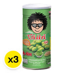 KOHKAE Peanuts Nori Wasabi snack pack, 200g, with roasted peanuts coated in wasabi and nori flavor, in a clear snack bag