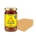 Chua HAH Seng Ha Chili Paste Vegetarian Formula in 114g glass bottle, dry grocery product with bright red chili paste inside.