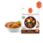 J-lek Massaman Curry Paste 250g jar, showcasing the rich, aromatic Thai curry paste with vibrant label and sealed lid.