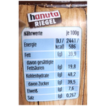 Hanuta Ferrero Riegel confectionery snack with crispy wafers and creamy hazelnut filling, packaged in a chocolate coating.