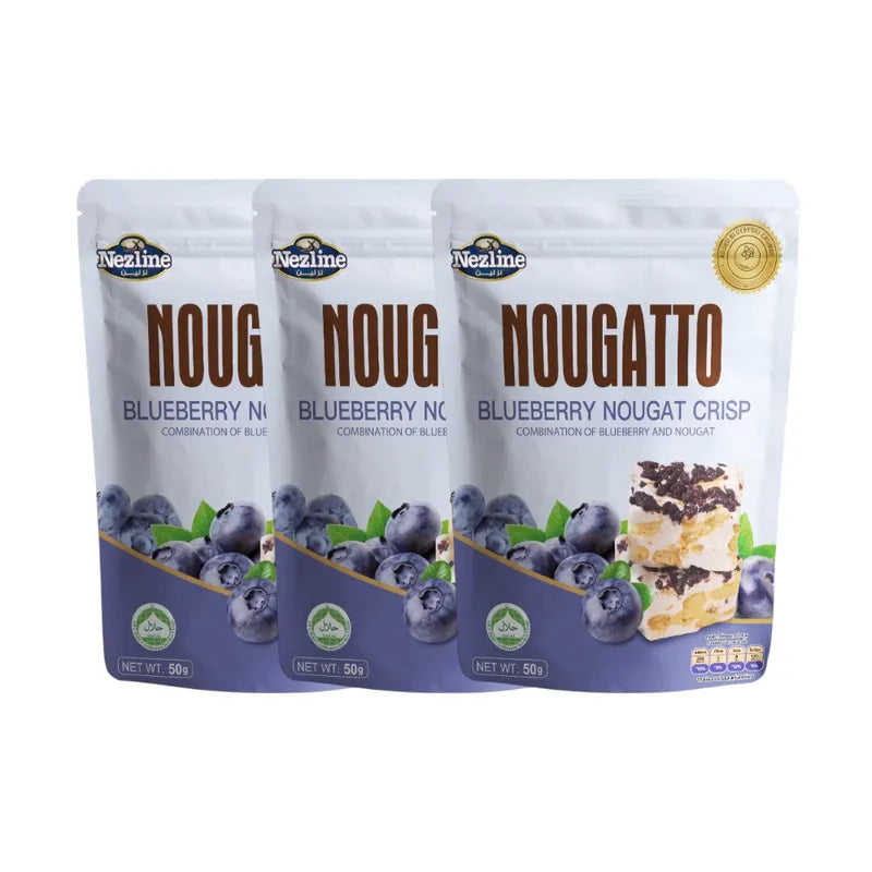 Nezline Nezline Nougatto Nougat Crisp snack with crunchy nougat and caramel coating, displayed in a close-up image.
