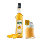 Mathieu Teisseire Mango Syrup in 700ml bottle, showcasing the vibrant mango flavor and colorful label on a grocery shelf.