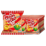 Snack Jack Green Pea Paprika snack rings in 12g packages, crispy dry snack with green pea and paprika flavor, 12-pack.