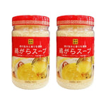 Jonetsu Kakaku chicken soup stock granules and bouillon powder in a dry grocery product image with a clear container of the seasoning.