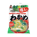 Shinsyuichi Miso Soup with Wakame seaweed in a bowl, featuring miso broth and fresh wakame for a traditional Japanese flavor.