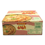 Mama Instant Noodles Shrimp Tom Yum 55g, dry grocery, close-up of packaged spicy shrimp flavor noodles in a bowl.