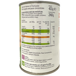 Canned Sainsbury's apricot halves in fruit juice, showing golden apricots in a clear can with label visible