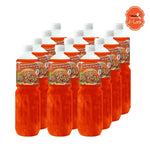 J-LEK three-flavor fish sauce bottles, 550g, in clear glass bottles with labels, arranged on a kitchen counter.