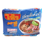 WAIWAI Waiwai Tomyum Pork 60g dry grocery packet with spicy tomyum flavor and pork slices in a clear plastic package.