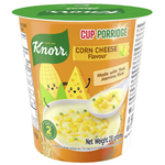 Knorr Jok Cup Corn Cheese, a ready-to-eat snack with corn and cheese in a convenient cup packaging.