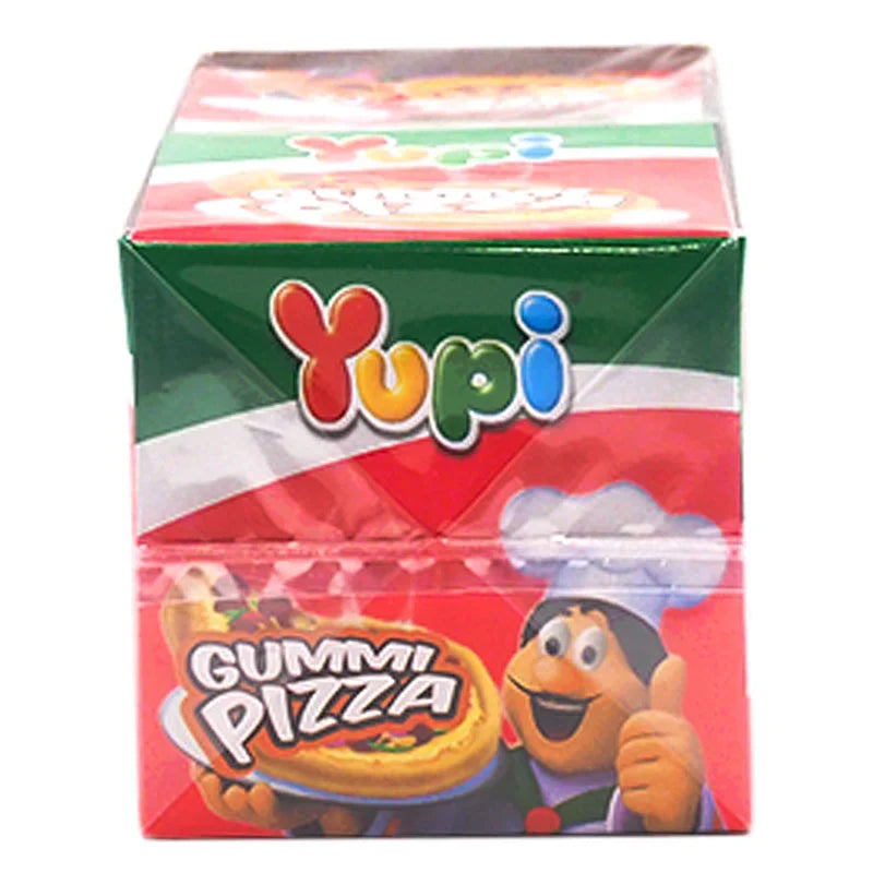 Assorted YUPI Gummy Fancy candies in 14g packs, colorful and chewy snack confections displayed in a close-up image.