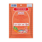 THAIDERM Pladukfu Chili Flake 22g in clear container, dry grocery product, vibrant red chili flakes for cooking and seasoning.