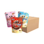 Nezline Oat Rings snack in assorted flavors, 60g packet, showing colorful oat ring confections on a white background.