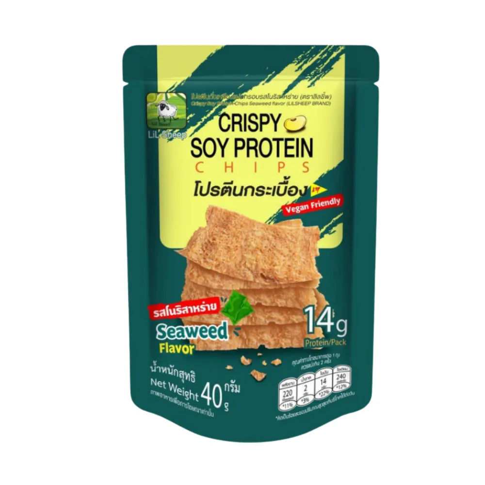 Lilsheep Protein Tiles Nori Seaweed Flavor crispy snack in 40g package, featuring seaweed-flavored confectionery from LILSHEEP.