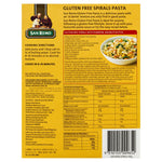 San Remo gluten-free spirals pasta in a clear bag, showcasing the healthy, curly pasta shapes suitable for gluten-free diets.