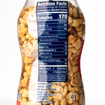 Planters Peanuts Dry Roasted Unsalted snack pack showing a handful of dry roasted peanuts in a bowl