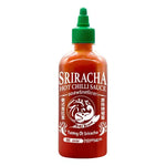 Deksomboon Sriracha Hot Chilli Sauce Kai 540g bottle, spicy chili sauce with red label, showcasing the product's packaging.
