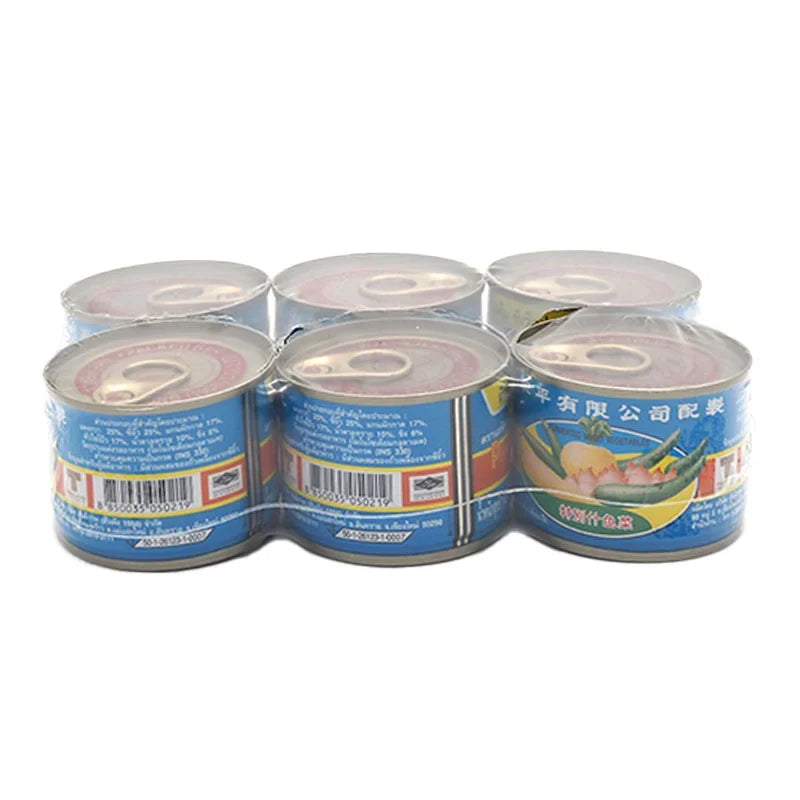 PIGEON Pigeon Mix Pickled Vegetables 140g, dry grocery pack, colorful assortment of seasoned pickled vegetables in a clear container