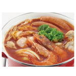 Somi Ebi Base made with Ama sweet shrimp heads, dried seafood ingredient for Japanese cooking, in a clear container.