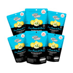 Rise Buddy Crispy Rice Snacks in Sour Cream Onion flavor, dry grocery snack with crunchy rice treats in a colorful package.